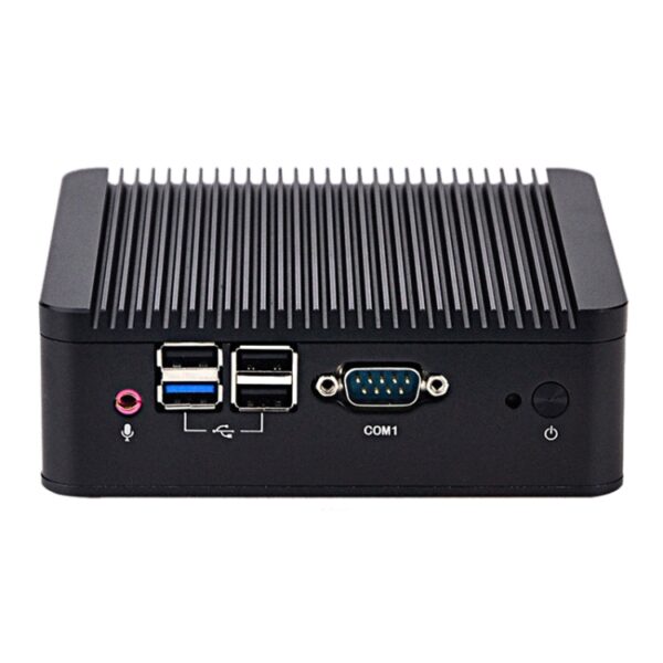 Mini industriële besturings-pc zonder ventilator met 4 USB-poorten en RS-232 COM-poort, 8 GB RAM, Intel Celeron N2920 2,0 GHz Quard Core, ondersteuning voor Bluetooth 4.0 en 2.4G / 5.0G dual-band WiFi