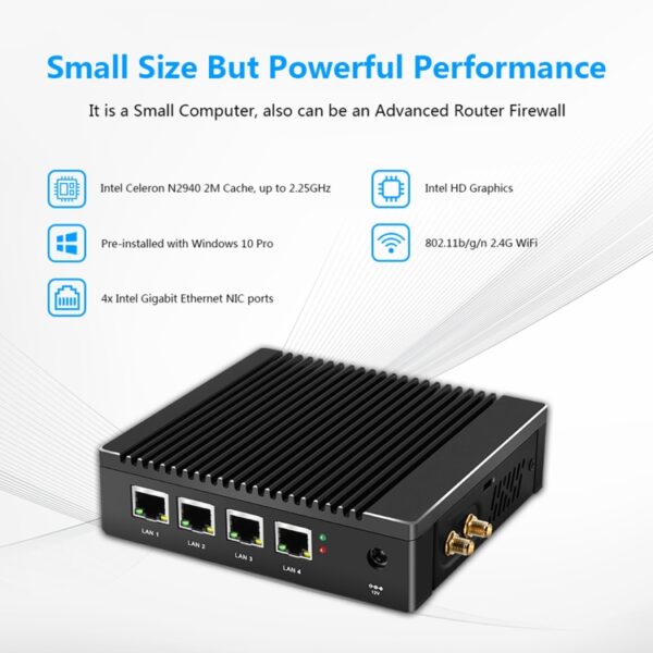 K660G4 Windows en Linux System Mini PC zonder Memory & SSD & WIFI, Intel Celeron Processor N2840 Quad-Core 2M Cache, 1.83GHz, tot 2,25 GHz - Afbeelding 6