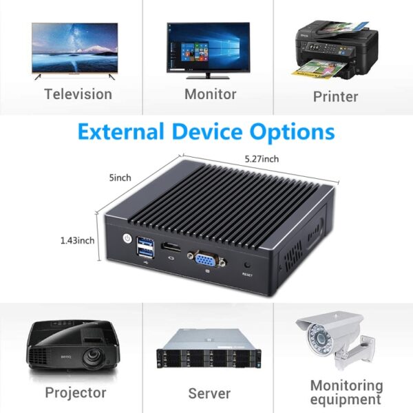 K660G4 Windows en Linux System Mini PC zonder Memory & SSD & WIFI, Intel Celeron Processor N2840 Quad-Core 2M Cache, 1.83GHz, tot 2,25 GHz - Afbeelding 9