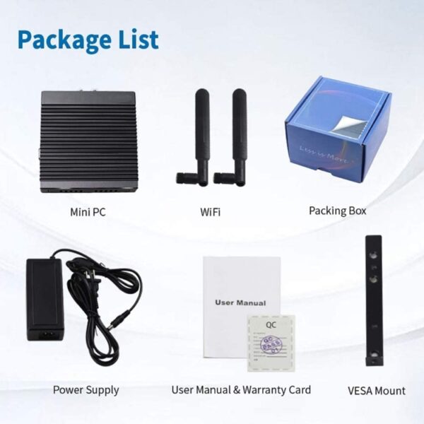K660G4 Windows en Linux System Mini PC, Intel Celeron Processor N2840 Quad-Core 2m Cache, 1.83GHz, tot 2,25 GHz, 2 GB RAM + 32GB SSD - Afbeelding 13