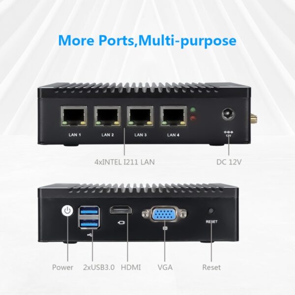 K660G4 Windows en Linux System Mini PC, Intel Celeron Processor N2840 Quad-Core 2m Cache, 1.83GHz, tot 2,25 GHz, 2 GB RAM + 32GB SSD - Afbeelding 7