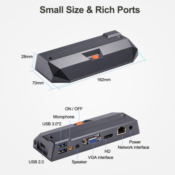 R0 Windows- en Linux-systeem Mini-pc, Quad Core 1,5 GHz, RAM: 1 GB, ROM: 8 GB - Afbeelding 9