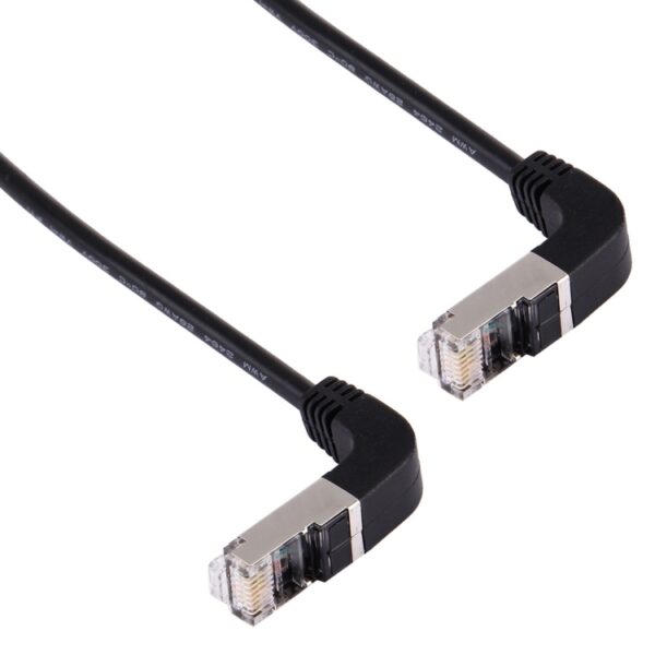 1 m RJ45 mannetje gebogen naar RJ45 mannetje gebogen netwerk LAN-kabel - Afbeelding 4