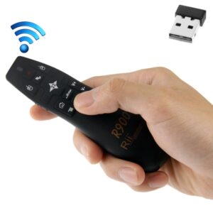 2.4G Wireless Presenter Laser Pointer Fly Mouse Rii Professional Air Mouse R900 voor HTPC / Android TV BOX / PS3 / XBOX360 / Tablet PC (K14 R900) (Zwart)