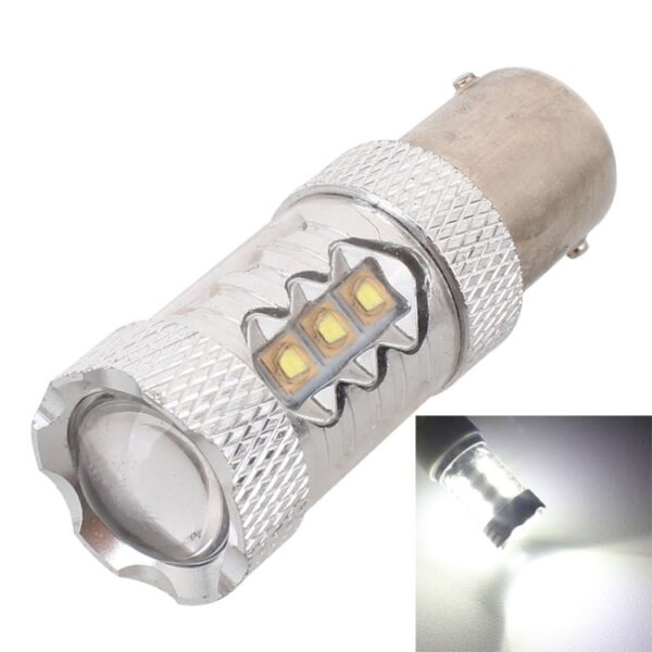 1156 / BA15S 80W 800LM 6500K wit licht 16-3535-leds auto achteruitrijlicht, constante stroom, DC12-24V