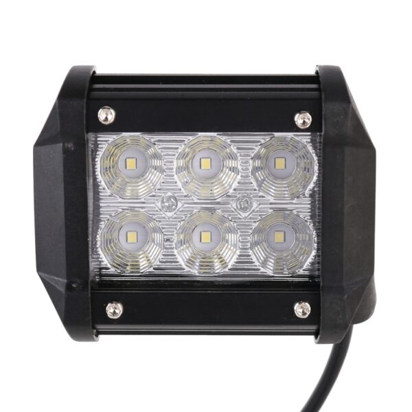 18W 6 LED-schijnwerper met wit licht Technische lamp / Waterdichte IP67 SUV's Licht, DC 10-30V, 6 LED Floodlight - Afbeelding 3