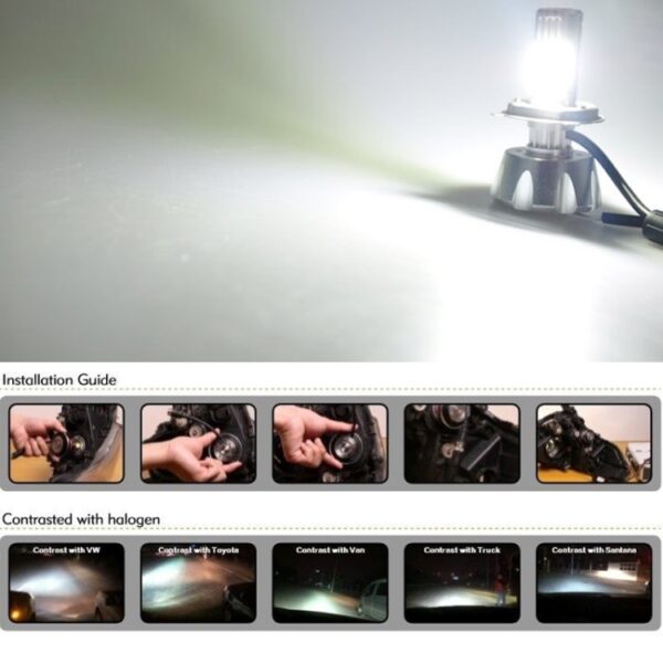 PEGASUS H7 halogeen autokoplamp, 1800 lumen warm wit licht, 12 V / 100 W 5000 K. - Afbeelding 9