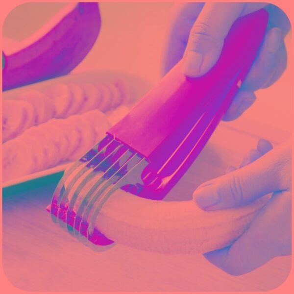Kitchen Tool Banana Slicer Cutter Chopper voor Fruitsalade (Geel) - Afbeelding 3