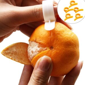 10 stks Ring Type Citroen Oranje Mandarijn Opener Dunschiller Peel Slicer Cutter Fruit Skin Remover Mes Helper, Willekeurige Kleur Levering