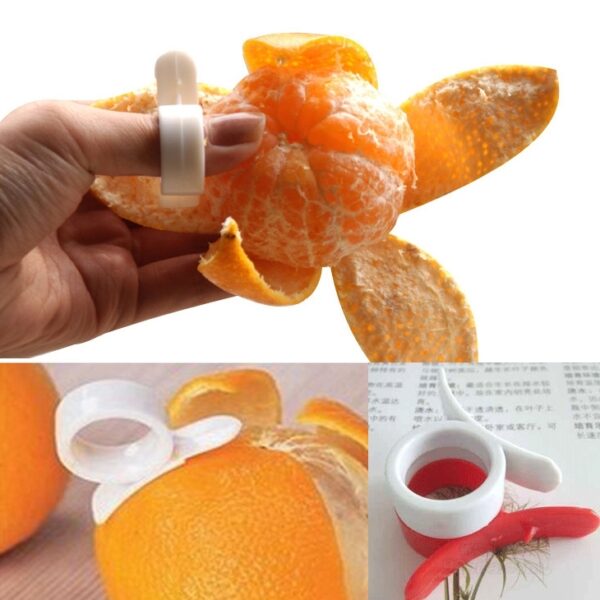 10 stks Ring Type Citroen Oranje Mandarijn Opener Dunschiller Peel Slicer Cutter Fruit Skin Remover Mes Helper, Willekeurige Kleur Levering - Afbeelding 4