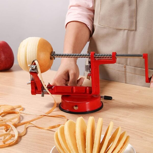 3 in 1 multifunctionele Fruit Peeling Snijden Steniging Peeler Machine (rood) - Afbeelding 7