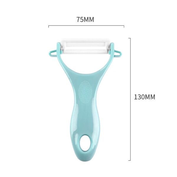 T-vormige keramische huidschiller met duurzaam ABS-handvat, willekeurige kleurlevering, T Shaped Peel Knife - Afbeelding 2