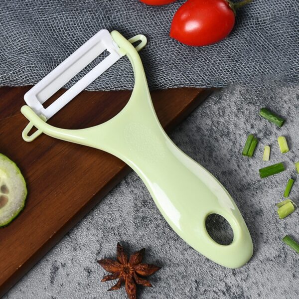 T-vormige keramische huidschiller met duurzaam ABS-handvat, willekeurige kleurlevering, T Shaped Peel Knife - Afbeelding 5