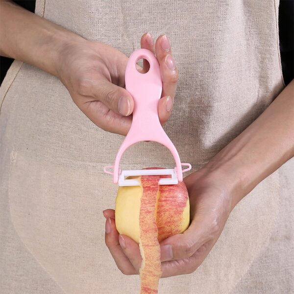 T-vormige keramische huidschiller met duurzaam ABS-handvat, willekeurige kleurlevering, T Shaped Peel Knife - Afbeelding 7