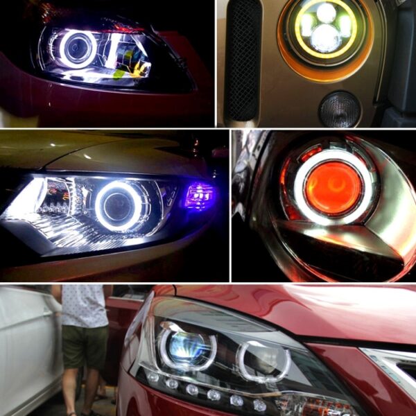 110mm 5W 180LM Angel Eyes Cirkels Autokoplamp COB LED-verlichting voor voertuigen, DC 12-24V, 110mm  Blue Light, 110mm  White Light - Afbeelding 7