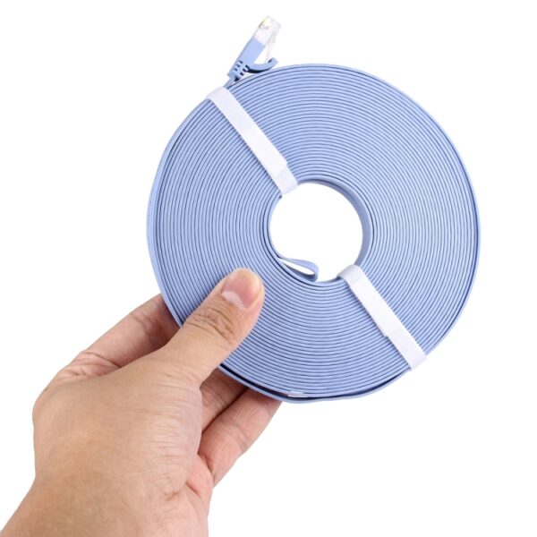 CAT6 ultradunne platte Ethernet netwerk LAN-kabel, lengte: 20 m (blauw) - Afbeelding 5