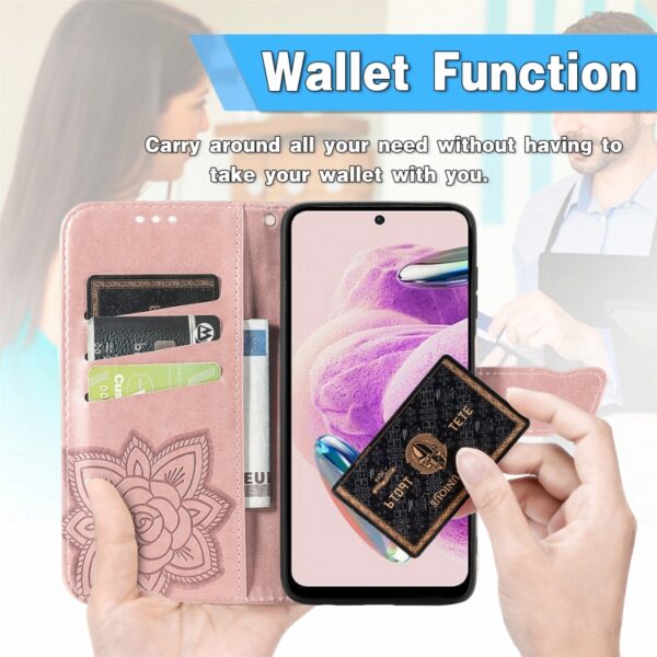 Leren telefoonhoesje met vlinderliefdebloem in reliëf, For Xiaomi 15 Ultra, For Xiaomi 15 Pro, For Xiaomi 15, For Xiaomi Redmi Note 14 5G, For Xiaomi Redmi Note 14 Pro+ 5G, For Xiaomi Redmi Note 14 Pro 5G, For Xiaomi Redmi 13 4G... - Afbeelding 2