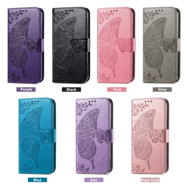 Leren telefoonhoesje met vlinderliefdebloem in reliëf, For Xiaomi 15 Ultra, For Xiaomi 15 Pro, For Xiaomi 15, For Xiaomi Redmi Note 14 5G, For Xiaomi Redmi Note 14 Pro+ 5G, For Xiaomi Redmi Note 14 Pro 5G, For Xiaomi Redmi 13 4G... - Afbeelding 3
