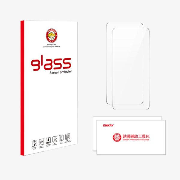 2 stuks ENKAY 9H Big Arc Edge Hoge aluminium-silicium gehard glasfilm, For Redmi 13X, For Redmi Note 14S 4G, For Redmi Turbo 4, For Xiaomi Poco X7 Pro, For Redmi Note 14 4G 163.25mm, For Redmi A4 5G, For Redmi Note 14 5G, For Xiaomi 14T... - Afbeelding 6