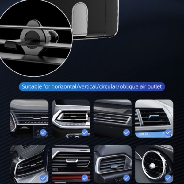 C1 Auto Draadloze 66W Snellader Telefoonhouder Infraroodsensor Punk Stijl, C1 Black, C1 Silver - Afbeelding 9