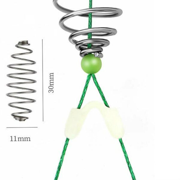 15 STUKS / 3 Sets Gestrande Dubbele Haak Anti-kronkelende Zilveren Karpervissen Groep Lente Vishaak, 8, 9, 10, 11, 12, 13 - Afbeelding 7