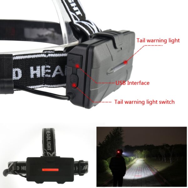 30000 LM 4 × CREE XML-T6 + 2 × COB + 2 × Rode LED-koplamp Zaklamp Zaklamp Lantaarn - Afbeelding 4