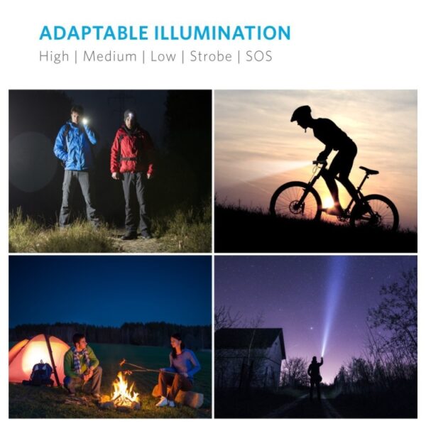 30000 LM 4 × CREE XML-T6 + 2 × COB + 2 × Rode LED-koplamp Zaklamp Zaklamp Lantaarn - Afbeelding 5