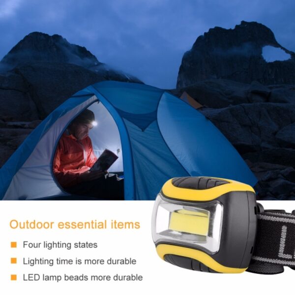 Outdoor Hoofdlamp COB LED Koplamp Zaklamp 3 Modus Koplamp Koplamp Linterna Frontale Zaklamp Voor Fiets Vissen Licht - Afbeelding 2