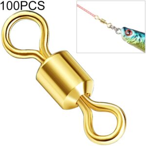 100 stuks visgereibenodigdheden Zimu Swivel vergulde draaibare visaccessoires, Length 1.1cm, Length 1.0cm, Length 0.9cm, Length 0.8cm
