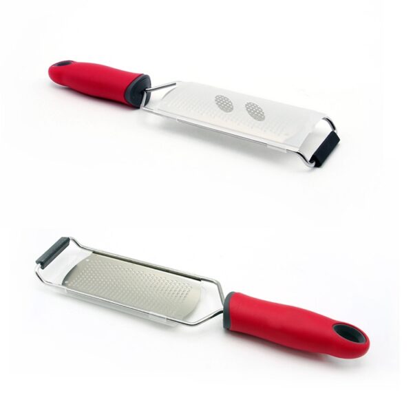Kaasrasp Roestvrijstalen mes Kaasschaaf Citroenrasp Chocoladeschraapschaaf met beschermhoes, Cheese Grater (Black) - Afbeelding 2
