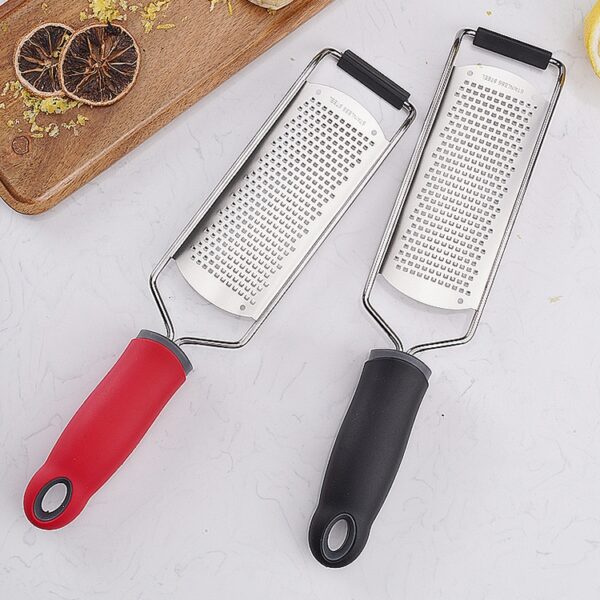 Kaasrasp Roestvrijstalen mes Kaasschaaf Citroenrasp Chocoladeschraapschaaf met beschermhoes, Cheese Grater (Black) - Afbeelding 7