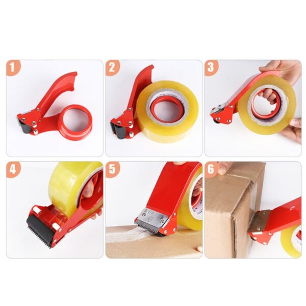 Kartonnen balenpers Apparaat Snijder Sluitmachine Tape Dispenser Sealer Houder, 2-inch iron cutter (48mm) - Afbeelding 6