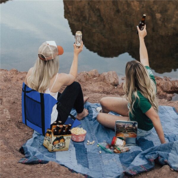 Outdoor Camping Picknickstandaard Zitkussen Opvouwbaar Vochtbestendig Vuil Slijtvast kussen, 44 x 43 x 44 Red, 44 x 43 x 44 Blue, 44 x 43 x 44 Black - Afbeelding 7