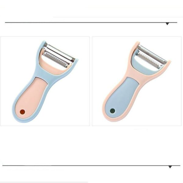 Fruit Groentesnijder Schaafmachine Aardappel Wortel Keukengereedschap, Fruit Vegetable Peeler Planer(Beige), Fruit Vegetable Peeler Planer(Blue) - Afbeelding 3