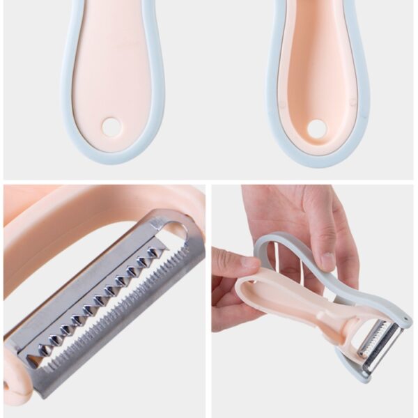 Fruit Groentesnijder Schaafmachine Aardappel Wortel Keukengereedschap, Fruit Vegetable Peeler Planer(Beige), Fruit Vegetable Peeler Planer(Blue) - Afbeelding 5