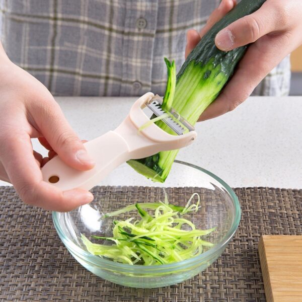 Fruit Groentesnijder Schaafmachine Aardappel Wortel Keukengereedschap, Fruit Vegetable Peeler Planer(Beige), Fruit Vegetable Peeler Planer(Blue) - Afbeelding 8