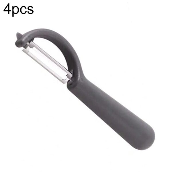 4 stuks roestvrijstalen dunschiller met ronde handgreep, suikerrietschraper, fruitvliegtuig, 4 PCS Apple Peeler Knife (Dark Gery), 4 PCS Apple Peeler Knife (Green), 4 PCS Apple Peeler Knife (White), 4 PCS Apple Peeler Knife (Light Gery)...