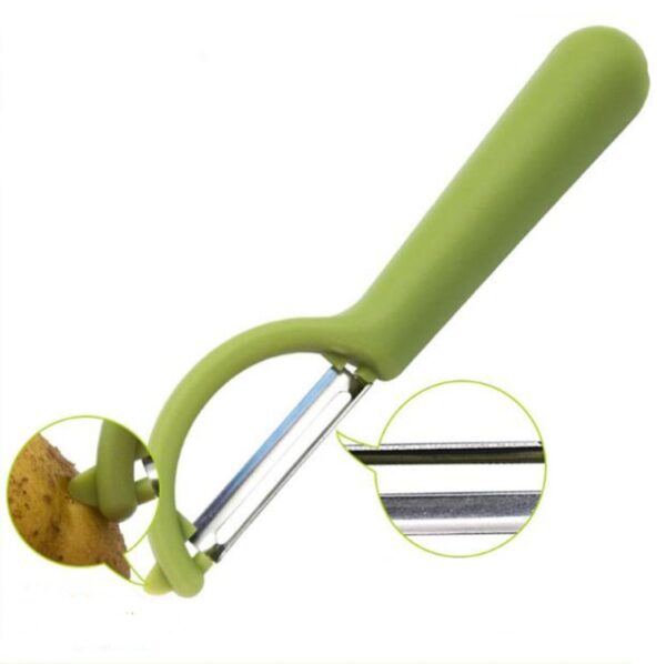 4 stuks roestvrijstalen dunschiller met ronde handgreep, suikerrietschraper, fruitvliegtuig, 4 PCS Apple Peeler Knife (Dark Gery), 4 PCS Apple Peeler Knife (Green), 4 PCS Apple Peeler Knife (White), 4 PCS Apple Peeler Knife (Light Gery)... - Afbeelding 9