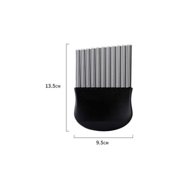 Frieten Gesneden Roestvrijstalen Zaagblad Gekartelde Snijder Fruit- en Groentegereedschappen Golfmes Keukenapparatuur Accessoires, 13.5x9.5cm - Afbeelding 7