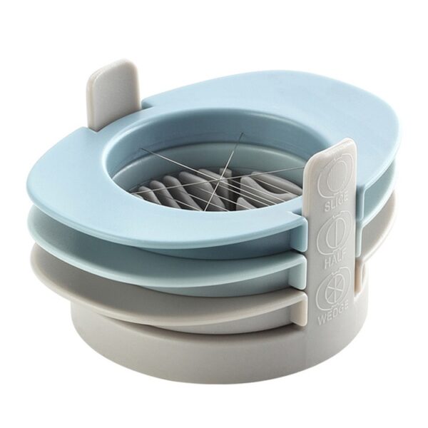 3-in-1 multifunctionele eiersnijder Half gesneden eiergereedschap, Blue, Orange, Colorful - Afbeelding 2