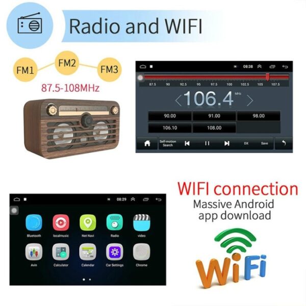 Universele machine Android Smart navigatie autonavigatie DVD achteruitrijvideo geïntegreerde machine, 9inch 1+16G Standard, 9inch 2+16G Standard, 9inch 2+32G Standard, 10inch 1+16G Standard, 10inch 2+16G Standard, 10inch 2+32G Standard... - Afbeelding 7
