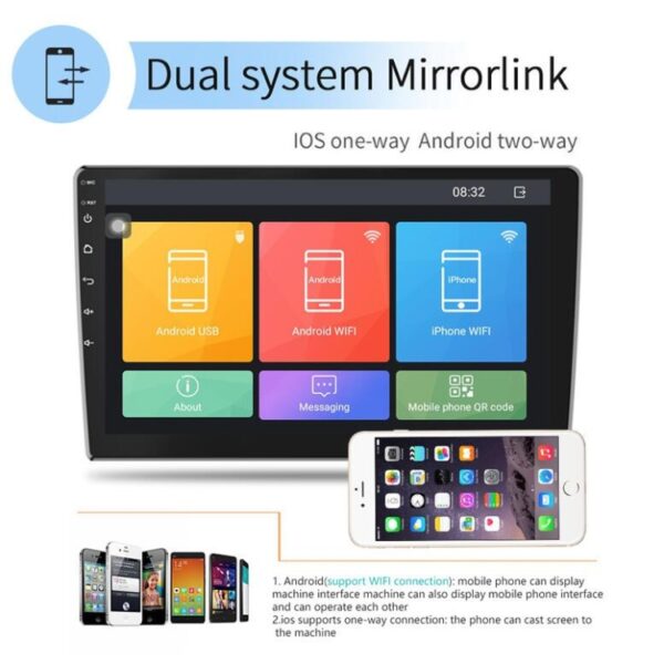 Universele machine Android Smart navigatie autonavigatie DVD achteruitrijvideo geïntegreerde machine, 9inch 1+16G Standard, 9inch 2+16G Standard, 9inch 2+32G Standard, 10inch 1+16G Standard, 10inch 2+16G Standard, 10inch 2+32G Standard... - Afbeelding 10