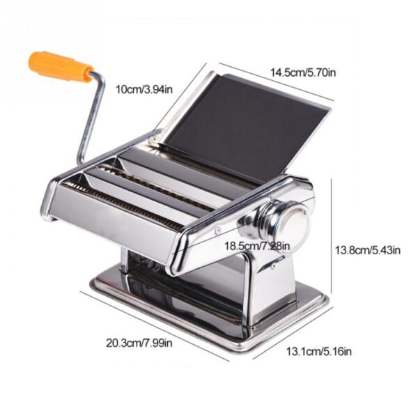 Huishoudelijke roestvrijstalen pasta Making Machine Manual Noodle Maker Spaghetti Handnijder - Afbeelding 2