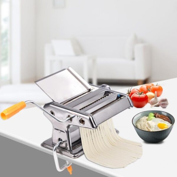 Huishoudelijke roestvrijstalen pasta Making Machine Manual Noodle Maker Spaghetti Handnijder - Afbeelding 5