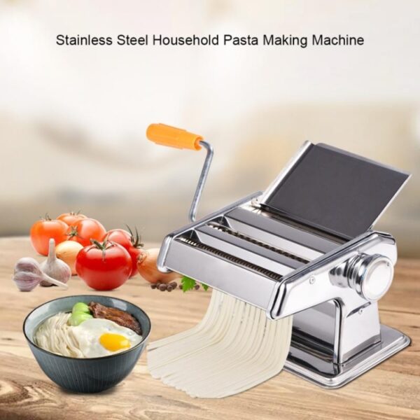 Huishoudelijke roestvrijstalen pasta Making Machine Manual Noodle Maker Spaghetti Handnijder - Afbeelding 6