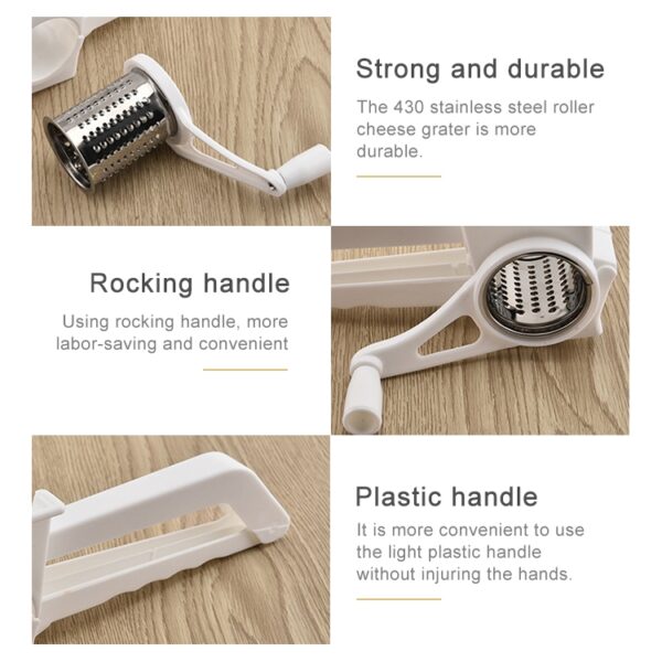 Kaas met de hand gebogen roterende rasp Plastic multifunctionele rasp - Afbeelding 5