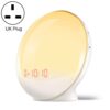 Alexa spraakgestuurde elektronische wekker Sunrise Wake Up Night Light Ondersteuning Smart APP Control,, UK Plug