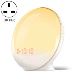 Alexa spraakgestuurde elektronische wekker Sunrise Wake Up Night Light Ondersteuning Smart APP Control,, EU Plug, US Plug, UK Plug