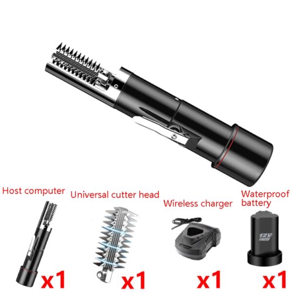 Elektrische visschubbenschraper Huishoudelijk automatisch draadloos schrapergereedschap CN-stekker, Black Single Battery, Black Single Battery+Cutter Head, Black Dual Battery, Black Dual Battery+Cutter Head, Red Single Battery... - Afbeelding 11