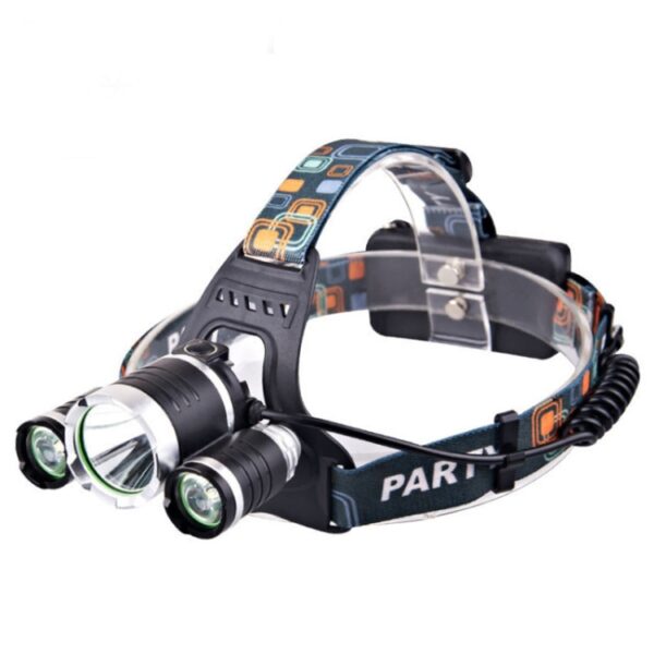Sterk licht, oplaadbare langeafstandslamp met drie koppen, buitenvislamp, led-zaklamp op het hoofd, (3T6 Without Battery), (3T6 2 Batteries), (1T6 x 2XPE Without Battery), 2 Batteries+EU Plug